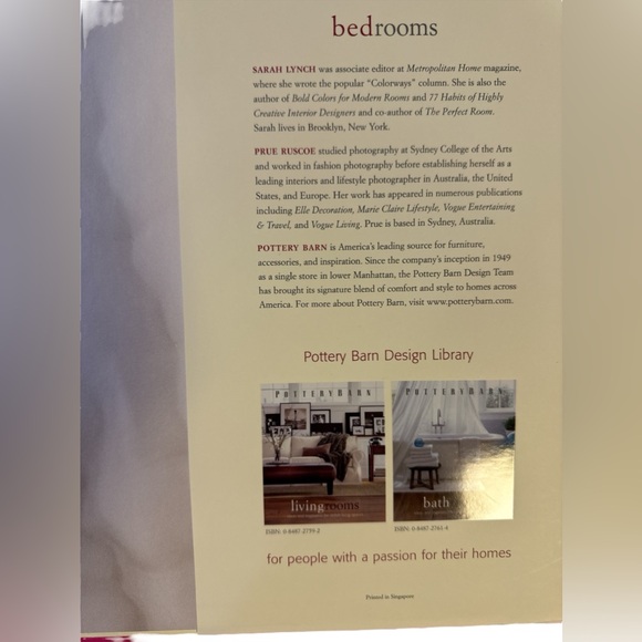 Pottery Barn Design Book, Bedrooms, Ideas and Inspiration for Stylish Space - Picture 8 of 9